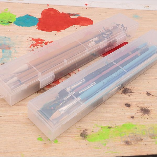 Пластиковая прозрачная гуашь ручка коробка студентов карандаш футляр многофункциональный ящики для хранения ногтей маникюр инструменты для хранения кисти организатор BH5526 TYJ
