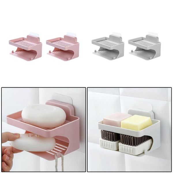 

suction cup soap holder plastic dish powerful wall-mounted box stand bathroom shower accessory dishes