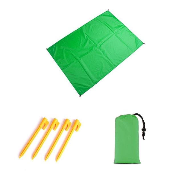 

outdoor pads waterproof mat mini folding beach camping outing set solid carabiner