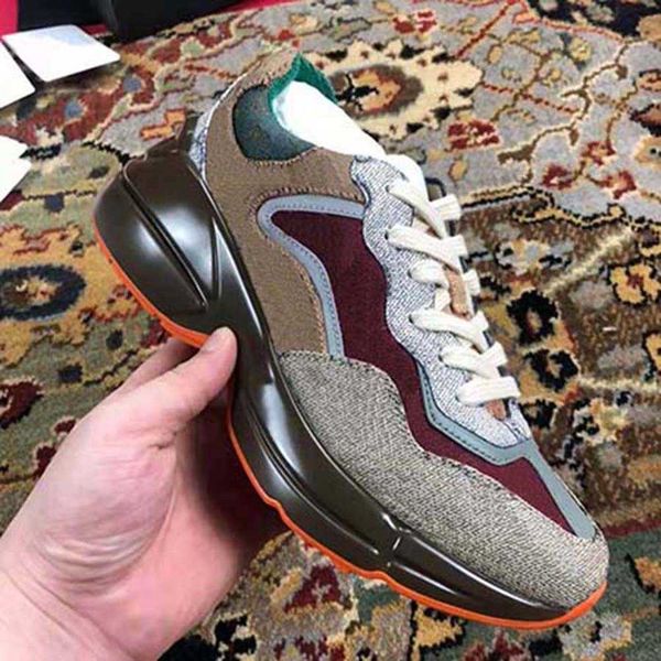 

leather sneaker men women shoes with strawberry wave mouth tiger web print vintage trainer casual sneakers shoe02 03, Black