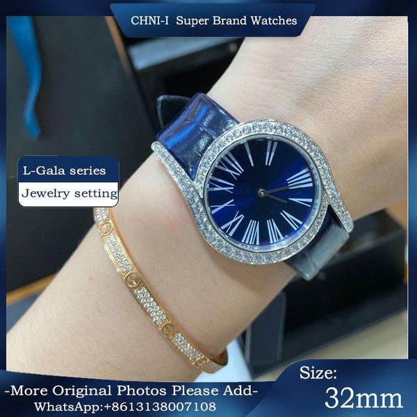 

wristwatches 2021 ladies quartz watch luxury elegant diamond bracelet wild fashion sapphire crystal glass, Slivery;brown
