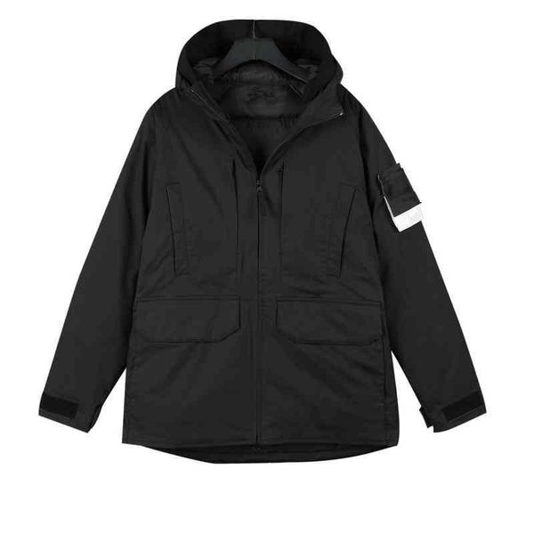 

2023fw mens parkas men jackets windbreaker warm hoodies casual fashion winter down jacket thin hoodis medium and long coats, Black