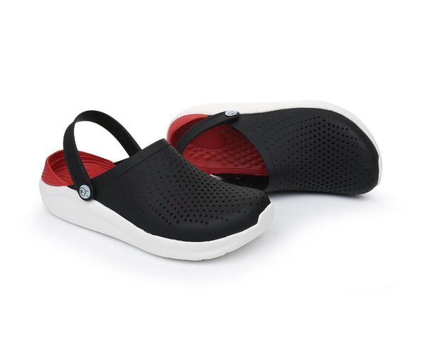 

sandals hole shoes men's croquet breathable soft soles lovers seaside leisure holiday beach women's, Black