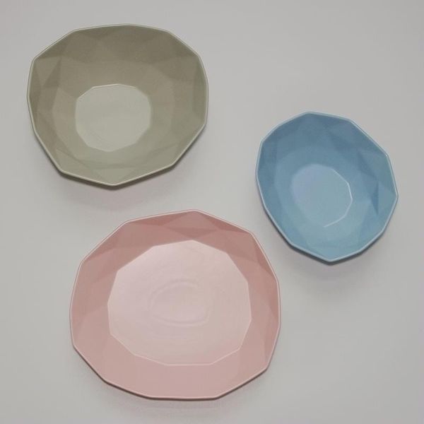 

nordic ceramic tableware irregular geometric frosted salad bowl plate bowls