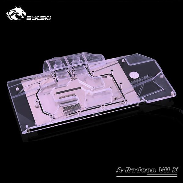 

bykski water block use for amd radeon vii / sapphire 7 reference edition /full cover copper radiator rgb light aura fans & coolings