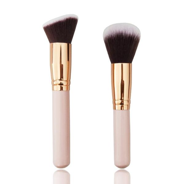 

luxury champagne makeup brushes flat foundation brush large face repair contour for liquid cream powder