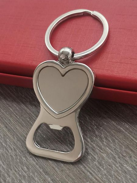 

keychains blank metal bottle opener keychain beer keyring bar tool, Silver