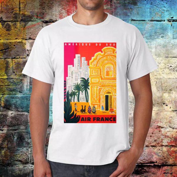 

south america t-shirt, travel tee, vintage t-shirt, art print tee, White;black