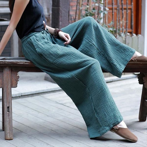 

summer fashion loose casual trousers,comfortable womens capris vintage cotton linen pants,plus size 6xl 7xl wide leg pants, Black;white