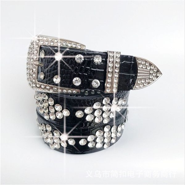 

designer belts 2023 women's fashion water buckle drill belt factory outlet, Silver
