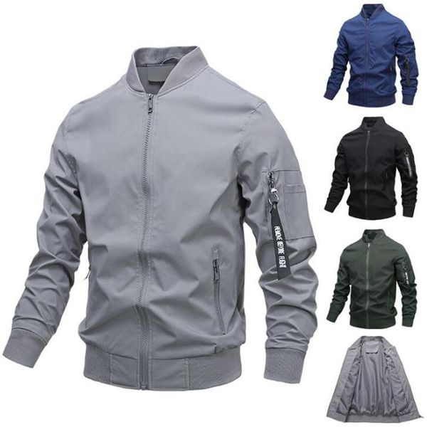 

men's jackets bomber zipper jacket autumn male casual streetwear hip hop overcoats slim fit pilot coat men clothing f122501, Black;brown