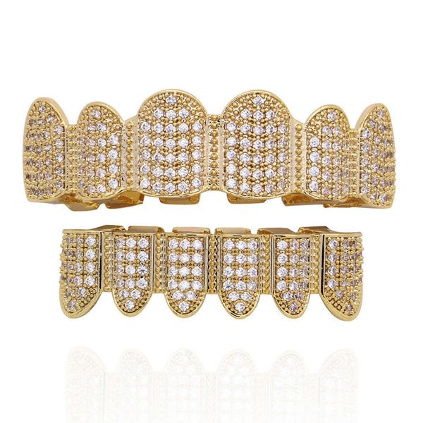 

new hip hop braces with inlaid diamond and gold teeth, Silver