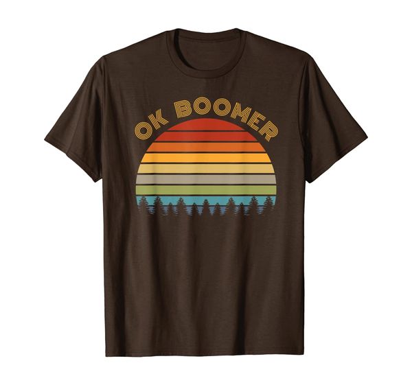 

retro sunset ok boomer have a terrible day funny trending t-shirt, White;black