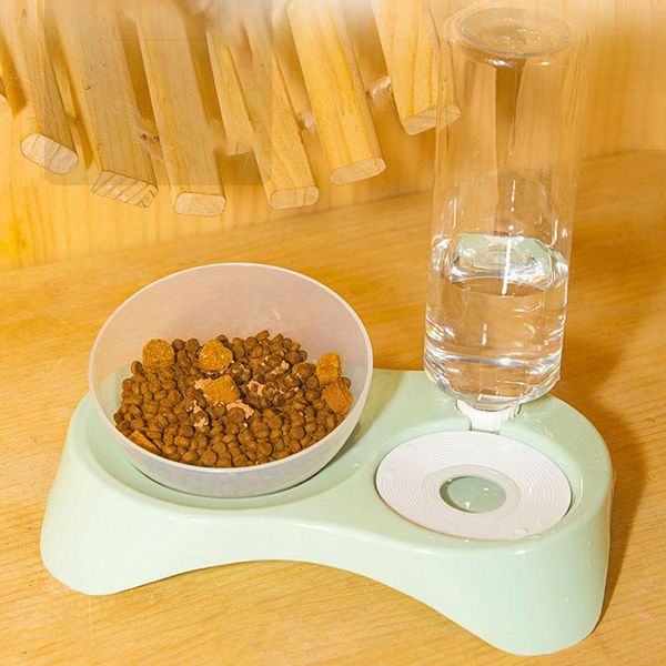 

cat bowls & feeders food bowl automatic water bottle for pet non-slip feeder dispenser with raised stand dish pets accessories