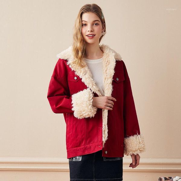 

women's jackets korean for women long sleeve winter coat fur coats and red office lady woman parkas, Black;brown