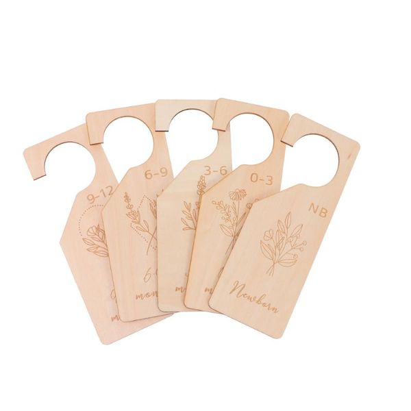

wall clocks 1 set wooden clothes size dividers wardrobe baby hanger