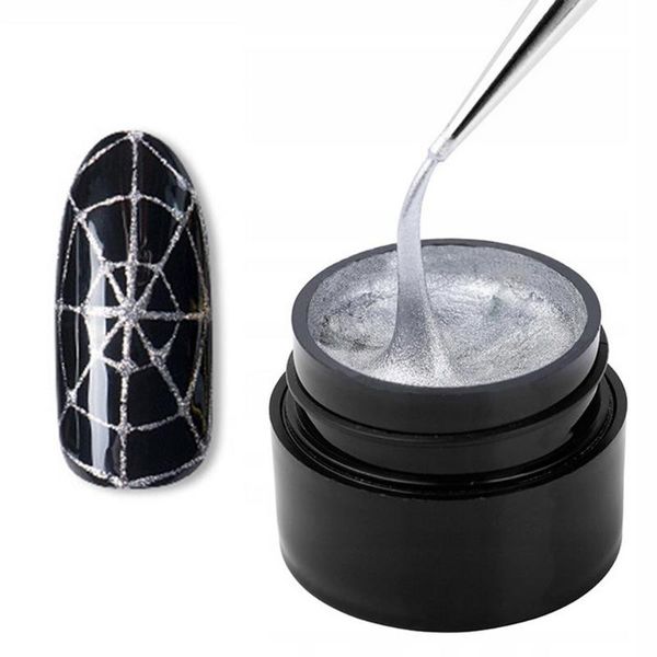 

nail gel 6 different color styles of spider wire glitter manicure art stretching glue lasting beautiful brushed, Red;pink