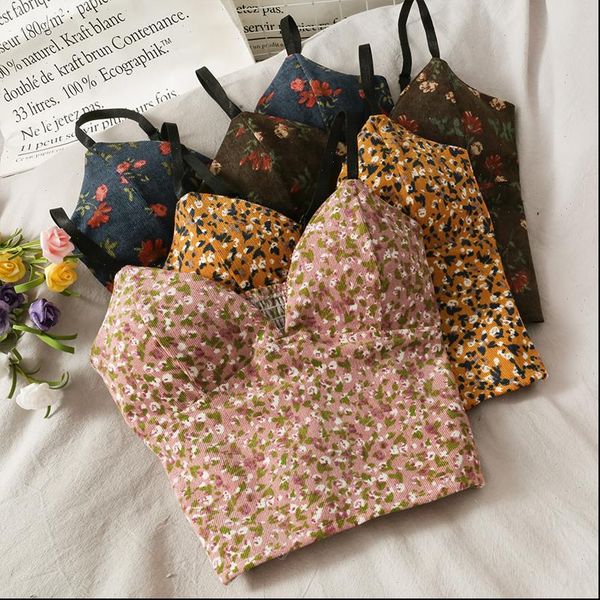 

fashion womens clothing print camis boho crop top, White