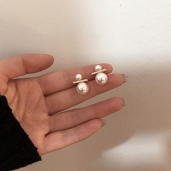 

dangle & chandelier european and american simple pearl earrings for women 2021 fashion light luxury temperament female wedding party jewelry, Silver