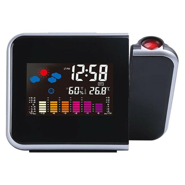 

projection screens led digital alarm clock temperature thermometer desk time date display usb chargable smart projector