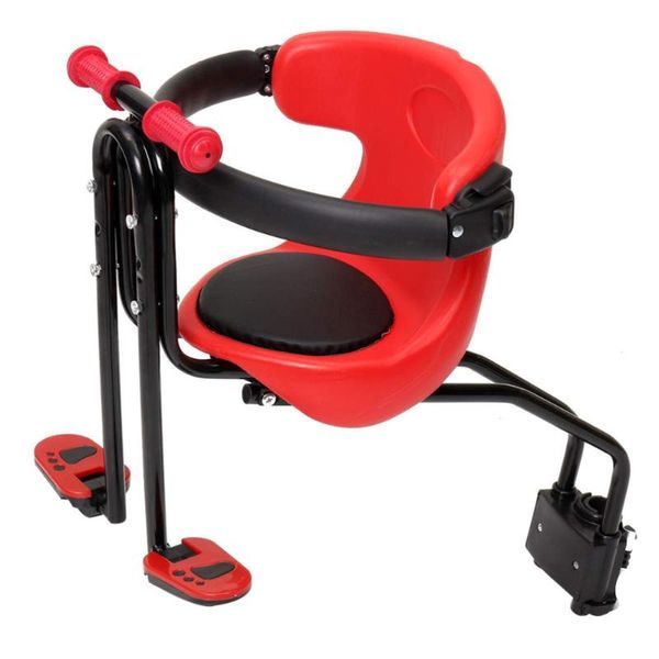 

bike saddles children seat adjustable safety quick release for foldable mtb road (red)