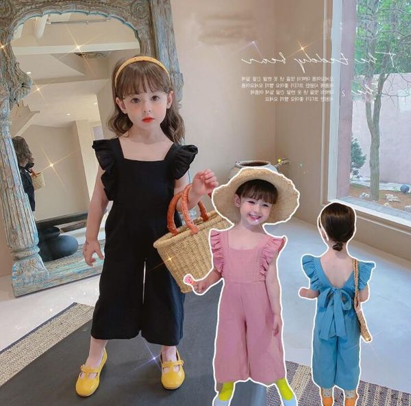 

shorts 2021 fashion summer solid ruffles suspend pants for girls baby, princess kids candy wholesale 5 pcs/lot,, Black
