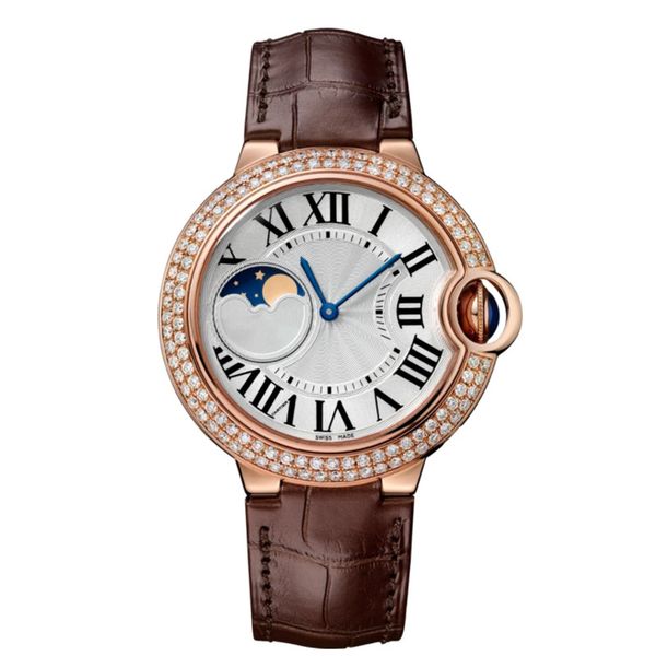 

high grade ladies watch designer classic mechanical luxury jewelry bracelet diving masonry accessories, Slivery;brown