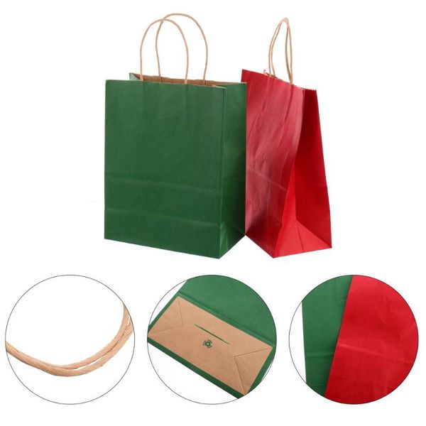 

24pcs gift and garment bags christmas color kraft paper storage pouches wrap