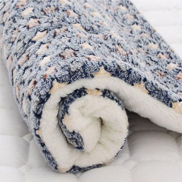 

kennels & pens thickened pet soft fleece pad blanket bed mat for puppy dog cat sofa cushion home washable rug keep warm
