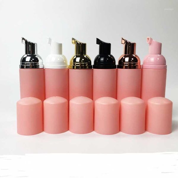 

storage bottles & jars 12 x 60ml mini pink plastic foamer pumps refillable empty cosmetic lashes cleanser lash extension shampoo bottle