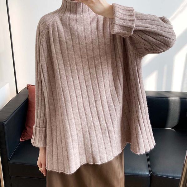 

women's sweaters and pullovers long sleeve turtleneck pullover loose warm kintted thick pull femme qe8y, White;black