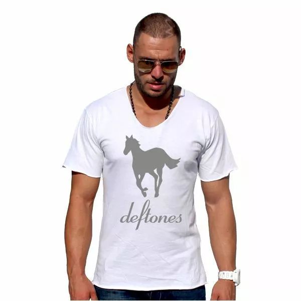 

deftones white pony california cotton touch t ahirt men's cool tee, White;black