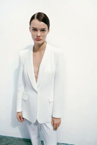 

women's suits & blazers jackets for women 2021zaraing pure color casual jacket female coat padded winter sets parka chic, White;black