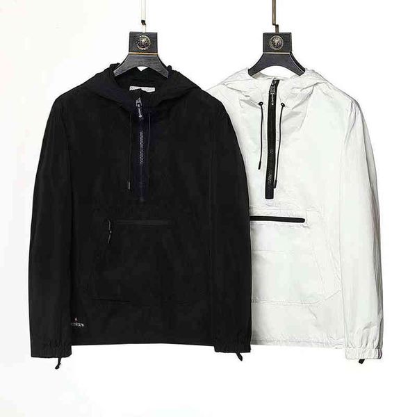 

sal quality lter print hip hop season windbreaker fashion digner men's women's street coat, Black;brown