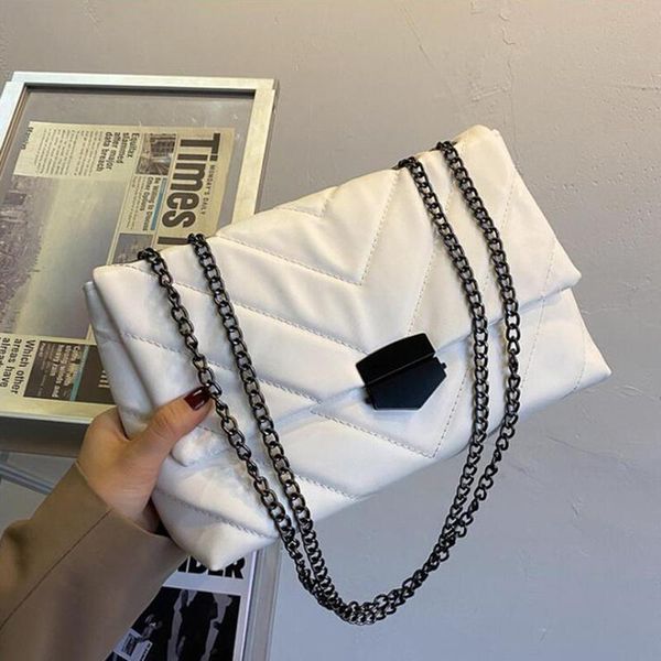 

embroidery thread pu leather messenger bag ladies 2021 trend handbags brand one-shoulder cross body