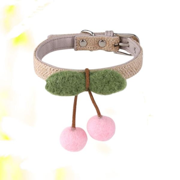 

cat collars & leads collar hand knitted neck ring cherry designed pet bow tie kitten