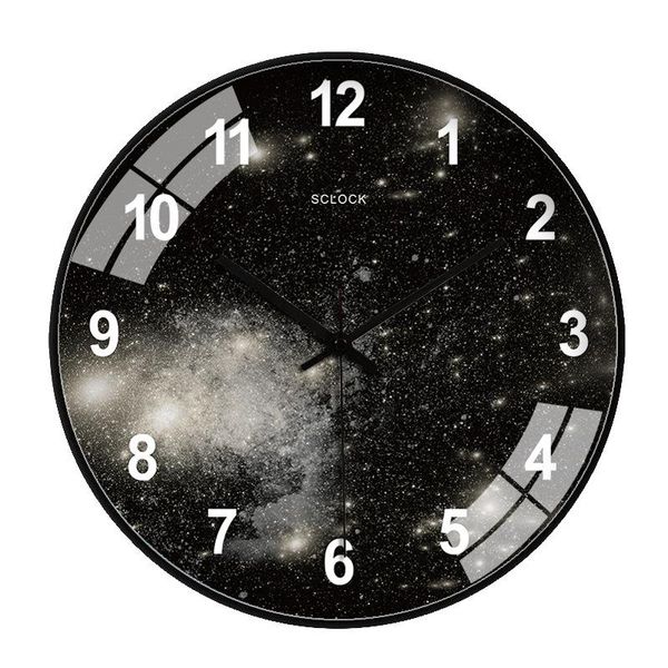 

wall clocks [12 inch 30cm] nordic star home fashion modern clock bedroom mute creative art