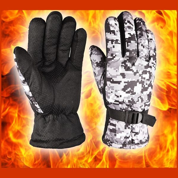 Outdoor -Camo -Handschuhe Unisex verdicken Winter Wärme warme Handschuhe zum Wanderungsfischerei Ski -Motorrad -Radsport Sport Mitten