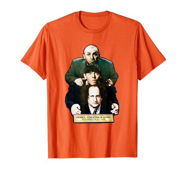 

tts- the three stooges dewey, cheatem howe: attorneys t-shirt, White;black