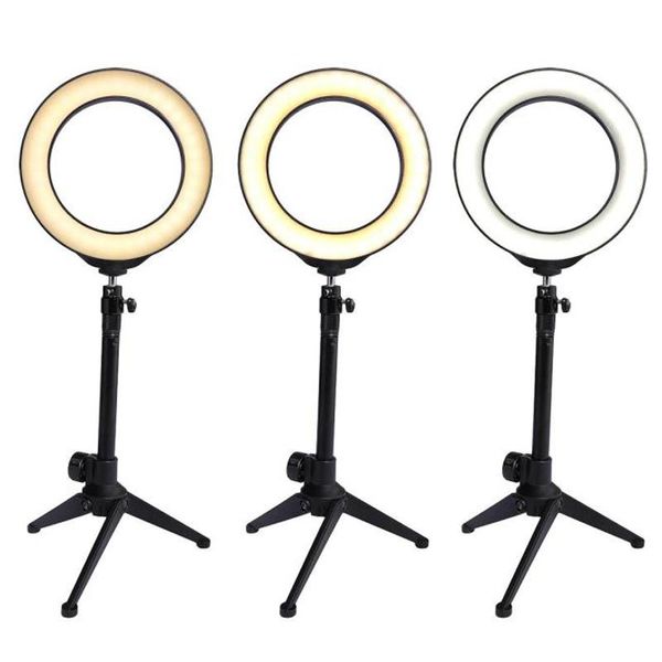 

16cm/4.7inch led selfie ring light dimmable lamp po video camera phone ringlight for live youtube fill flash heads