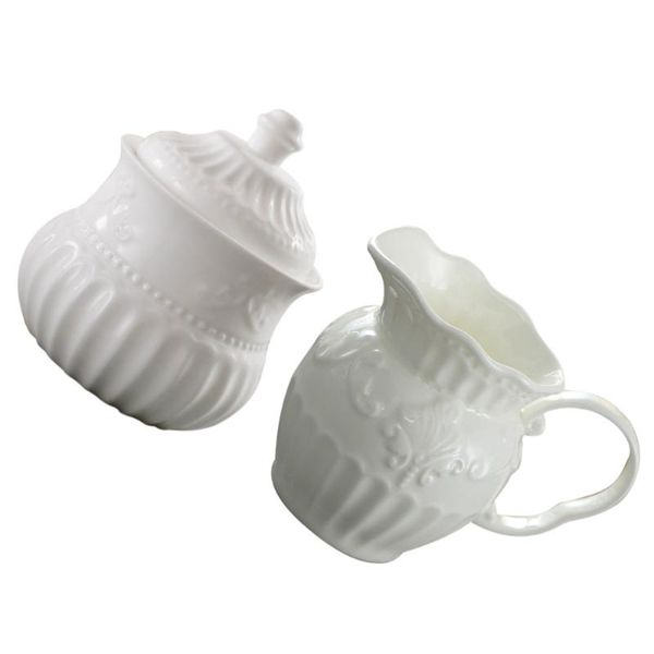 

mugs 1 set 2pcs coffee candy containers ceramic frothing pitcher cup