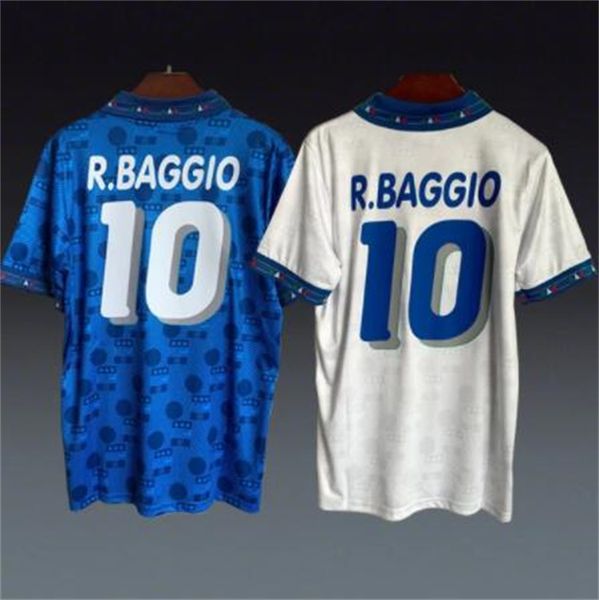 

maglia italia retro soccer jersey italy 1994 roberto baggio home away blue white football shirt kits, Black;yellow