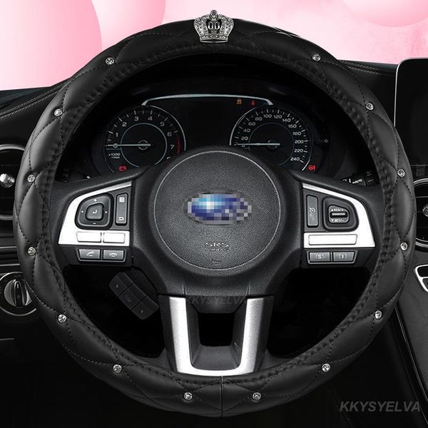 

steering wheel covers pu leather car cover anti-slip for forester legacy xv brz wrx auto accessories