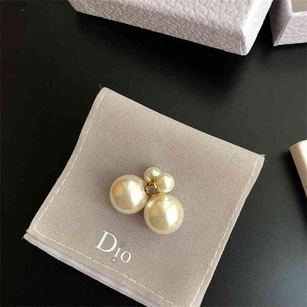 

70% off outlet online size pearl silver needle female classic korean personality front and back earrings show thin earrings, Golden