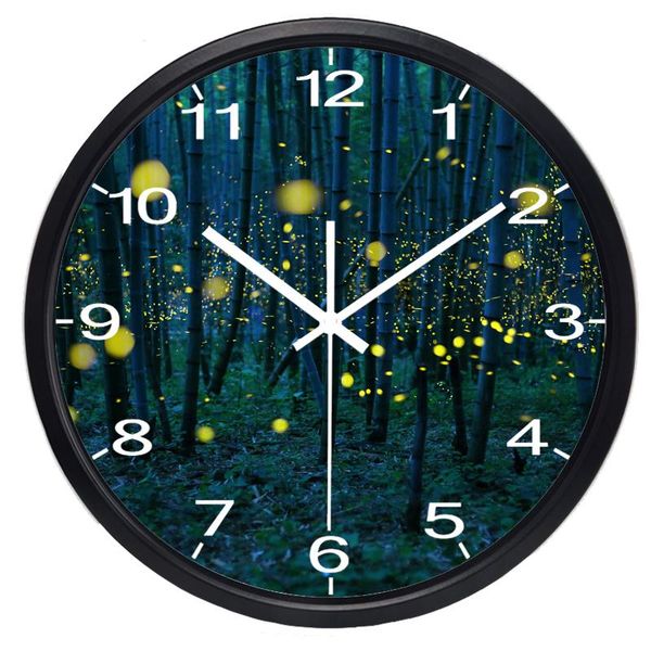 

wall clocks bamboo forest beauty evening light clock fashion home decor