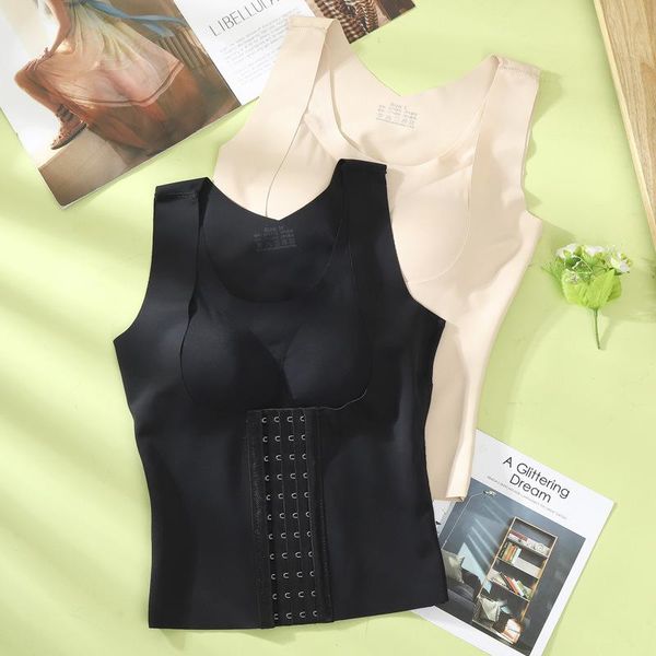 

women's shapers belly contracting bottoming waist girdling 11 breasted correction push up body shaping clothes, Black;white