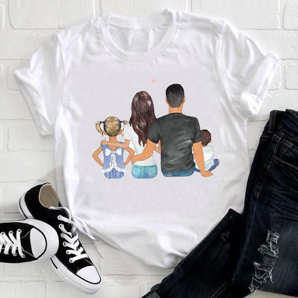 

men cartoon love happy sweet mens family fashion 90s mom mama mother clothes print tee female ladies, White;black