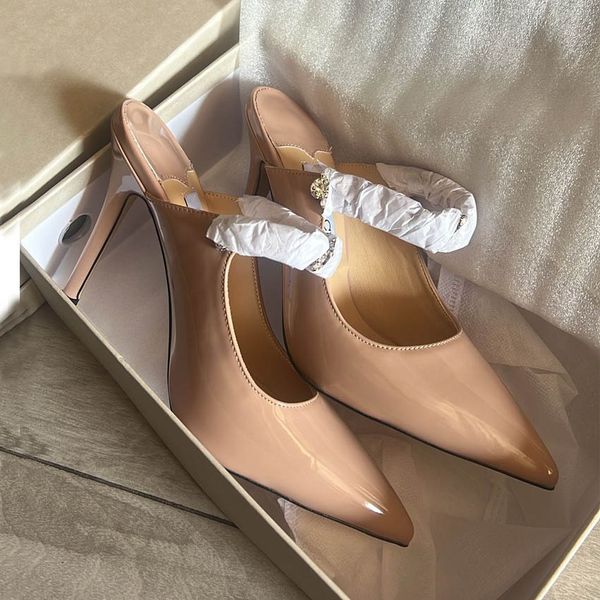 

stylish brand women's sandal thin heel slippers lang bing high heels summer sandals ladies strap twinkles crystals party wedding dress, Black