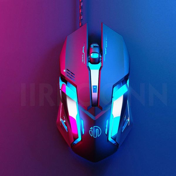 

mice wired usb gaming mouse 4000 dpi optical rgb glow for pc lapmute 6 button ergonomic computer gamer