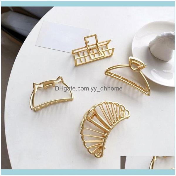 

hair jewelryhair for women girls korean aessoires gold color geometric clamp grab clip headwear hairpin fashion jewelry clips & barrettes dr, Golden;silver